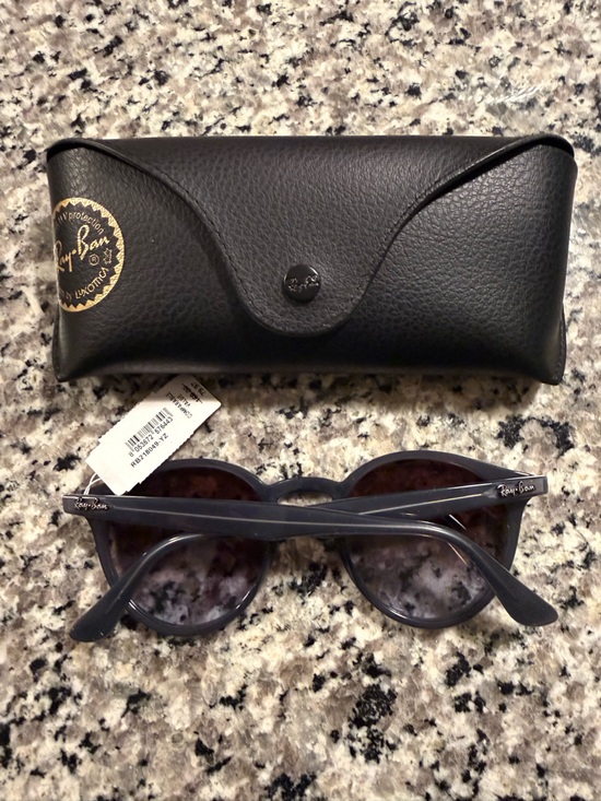 Ray-Ban Round Sunglasses in Gray Frame with Brown Lenses main image 5